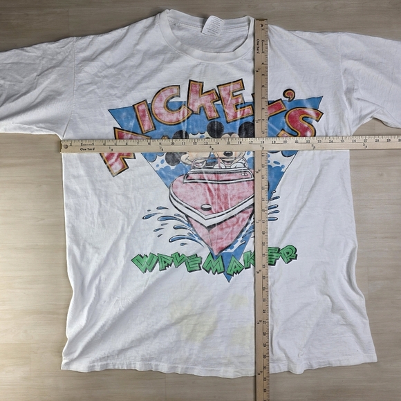Vtg Mickey Mouse Walt Disney World Shirt 80s Rare Wavemaker Single Stitched XXL - Picture 6 of 6